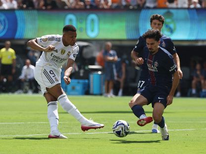 كيليان مبابي خلال مواجهة ريال مدريد وباريس سان جيرمان بكأس العالم للأندية - 9 يوليو 2025 - Reuters