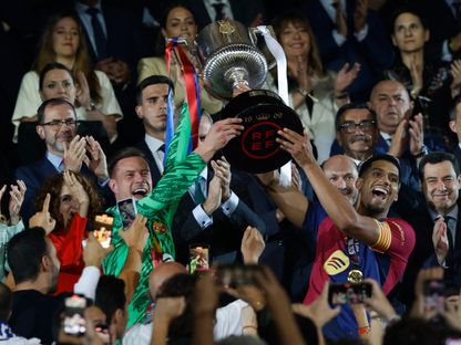 من تتويج برشلونة بلقب كأس ملك إسبانيا 2025 - 27 أبريل 2025 - Reuters