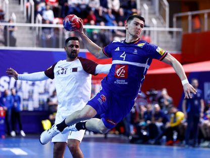 من مباراة قطر وفرنسا في كأس العالم لكرة اليد 2025 - 14 يناير 2025 - Reuters