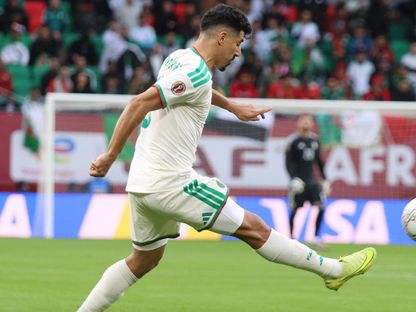 بغداد بونجاح من مباراة الجزائر والسودان بكأس أمم إفريقيا - 24 ديسمبر 2025 - FB/Équipe d'Algérie de football