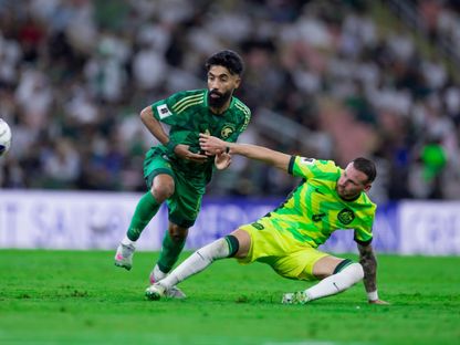 من مباراة السعودية وأستراليا في تصفيات كأس العالم 2026 - 10 يونيو 2025 - X/@SaudiNT