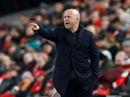 مدرب ليفربول آرني سلوت خلال مباراة ضد كاراباغ بدوري أبطال أوروبا - 28 يناير 2026 - Action Images via Reuters