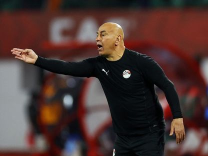 حسام حسن مدرب مصر من مباراة كوت ديفوار بربع نهائي كأس إفريقيا - 10 يناير 2026 - Reuters