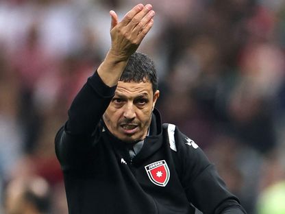 جمال سلامي مدرب منتخب الأردن في مباراة المغرب بنهائي كأس العرب - 18 ديسمبر 2025 - Reuters