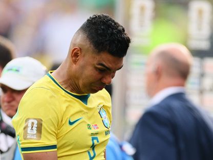 حسرة كاسيميرو لاعب البرازيل بعد إقصاء منتخب بلاده من كأس العالم 2026 - 6 يوليو 2026 - REUTERS