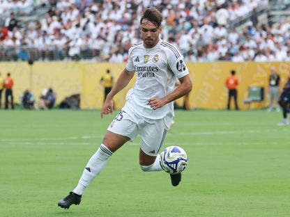 راؤول أسينسيو مدافع ريال مدريد خلال مواجهة باريس سان جيرمان في كأس العالم للأندية - 9 يوليو 2025 - Reuters