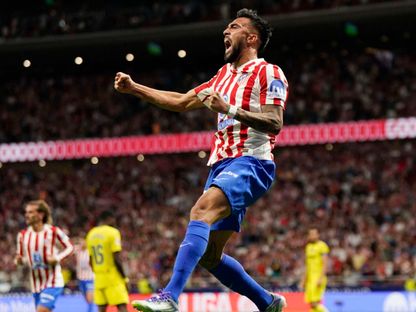 نيكولاس غونزاليس إيفان يسجل هدف أتلتيكو مدريد الثاني أمام فياريال في الدوري الإسباني 13 سبتمبر 2025 - Reuters