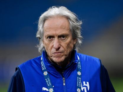 جورجي جيسوس مدرب الهلال في مباراة الفيحاء بدوري روشن السعودي - 7 مارس 2025 - Reuters