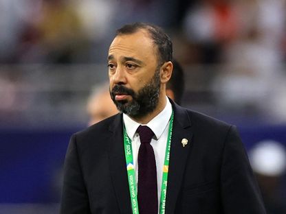 المدرب طارق السكتيوي من مباراة المغرب والإمارات بنصف نهائي كأس العرب - 15 ديسمبر 2025 - Reuters