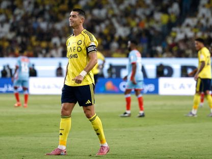 كريستيانو رونالدو نجم النصر في مباراة الرياض بالدوري السعودي - 20 سبتمبر 2025 - Reuters