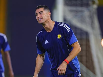 كريستيانو رونالدو خلال تدريب للنصر - 15 مايو 2026 - X/@AlNassrFC