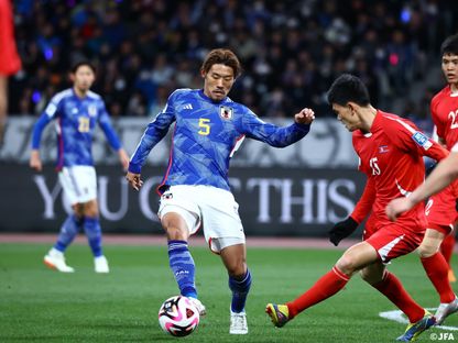 من مواجهة اليابان وكوريا الشمالية في التصفيات الآسيوية المشتركة المؤهلة إلى كأس العالم 2026 وكأس آسيا 2027 - 21 مارس 2024 - X/@jfa_samuraiblue