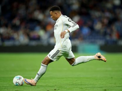 كيليان مبابي مهاجم ريال مدريد خلال مباراة ريال أوفييدو في الدوري الإسباني - 14 مايو 2026 - Reuters