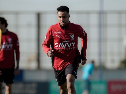 سالم الدوسري قائد الهلال في التدريبات الجماعية بعد تعافيه من الإصابة - 6 يناير 2026 - X/@@Alhilal_FC