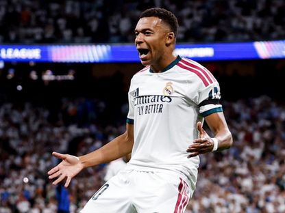 كيليان مبابي يسجل هدف ريال مدريد الافتتاحي في دوري أبطال أوروبا 2026-2027 أمام إنتر الإيطالي - 8 سبتمبر 2026 - @realmadrid