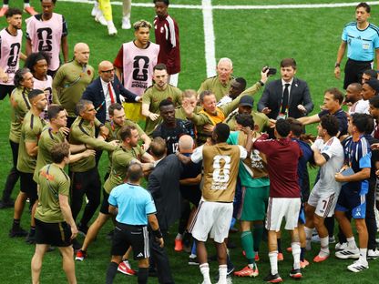 مناوشات بين لاعبي كندا وقطر بعد مباراتهما في كأس العالم - 18 يونيو 2026 - Reuters