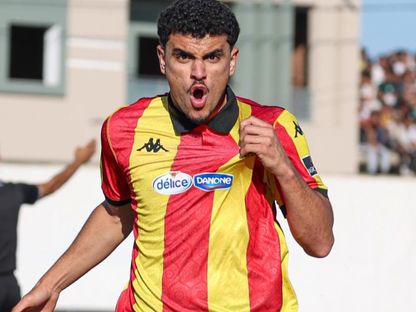 احتفال هيثم ضو لاعب الترجي الرياضي بتسجيل هدف في مرمى بعث بوحجلة بربع نهائي كأس تونس - 21 مايو 2026 - FB/@Espérance Sportive de Tunis