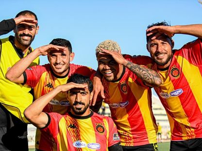 احتفال لاعبي الترجي الرياضي بتسجيل هدف في مرمى اتحاد بن قردان بنصف نهائي كأس تونس - 25 مايو 2025 - FB/@Espérance Sportive de Tunis