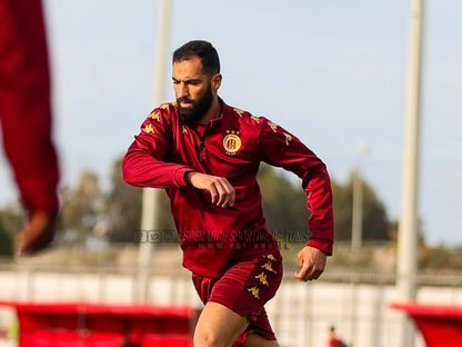 ياسين مرياح لاعب الترجي الرياضي التونسي خلال حصة تدريبية- 10 مايو 2024 - Fb/@Espérance Sportive de Tunis