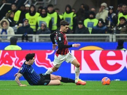 كريستيان بوليسيتش خلال مباراة بين ميلان وإنتر ميلان - 23 نوفمبر 2025 - REUTERS