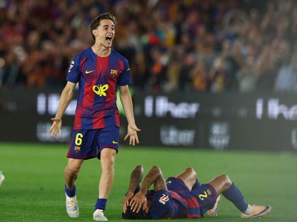 غافي خلال مباراة ريال مدريد وبرشلونة بالدوري الإسباني - 10 مايو 2026 - Reuters