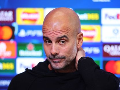 بيب غوارديولا مدرب مانشستر سيتي خلال مؤتمر صحافي - 24 نوفمبر 2025 - REUTERS