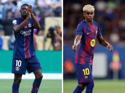 جناح برشلونة الإسباني لامين يامال ولاعب باريس سان جيرمان عثمان ديمبيلي في صورة مُركبة - الشرق - ٌالشرق