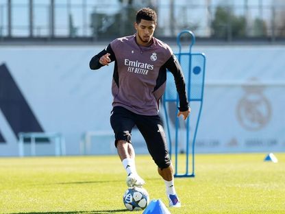 جود بيلينغهام خلال تدريب لريال مدريد - 23 فبراير 2026 - X@realmadrid