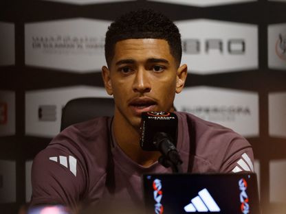 جود بيلينغهام من المؤتمر الصحفي قبل مباراة ريال مدريد وأتلتيكو مدريد بكأس السوبر الإسباني - 7 يناير 2026 - Reuters