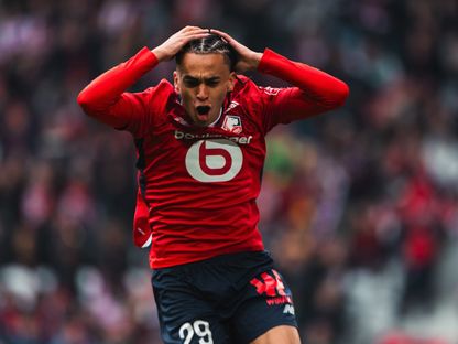 إيثان مبابي لاعب ليل في مواجهة أوكسير بالدوري الفرنسي - 22 أبريل 2025 - X/@losclive