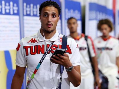 إلياس العاشوري قبل مباراة تونس وهولندا في كأس العالم - 25 يونيو 2026 - reuters