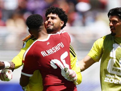 حارس مرمى قطر محمود أبو ندى بعد مباراة ضد سويسرا بكأس العالم - 13 يونيو 2026 - reuters