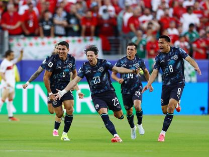 ماتياس غالارازا يحتفل بالتسجيل مع باراغواي ضد تركيا في كأس العالم - 19 يونيو 2026 - Reuters