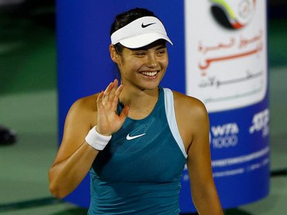 إيما رادوكانو خلال بطولة دبي المفتوحة للتنس - 16 فبراير 2025 - Reuters