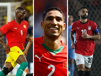 المصري محمد صلاح والمغربي أشرف حكيمي والغيني سيرهو غيراسي في صورة مُركبة - الشرق