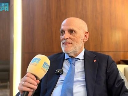 خافيير تيباس رئيس رابطة الدوري الإسباني خلال مقابلته مع وكالة الأنباء السعودية - 10 يناير 2026 - X/@SPA_Spor