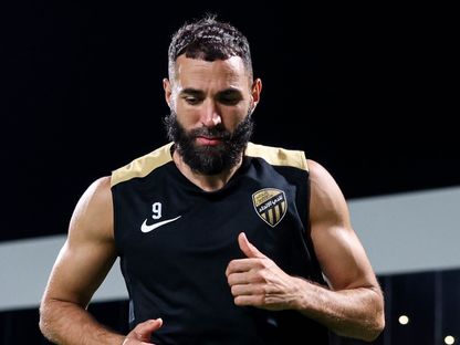 كريم بنزيما مهاجم وقائد فريق الاتحاد السعودي في التدريبات - 4 سبتمبر 2024 - X/ittihad