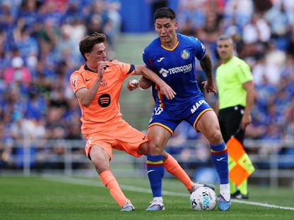 غافي لاعب برشلونة خلال مواجهة خيتافي في الدوري الإسباني - 25 أبريل 2026 - REUTERS