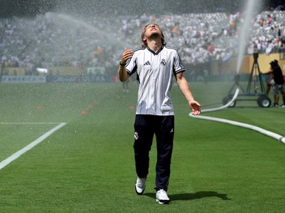 لوكا مودريتش لاعب ريال مدريد قبل مباراة باريس سان جيرمان في كأس العالم للأندية - 9 يوليو 2025 - Reuters
