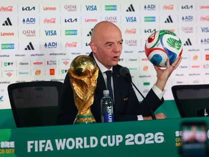 المؤتمر الصحفي لرئيس الاتحاد الدولي لكرة القدم جياني إنفانتينو قبل ساعات من انطلاق كأس العالم في المكسيك - 10 يونيو 2026 - Reuters