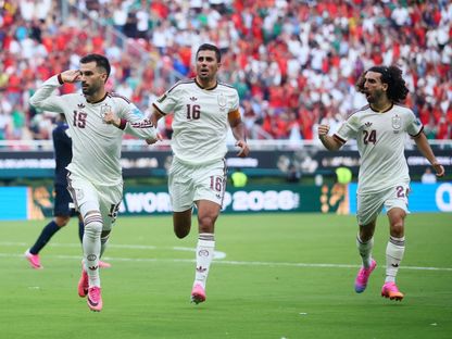 أليكس بايينا يحتفل بهدفه في مباراة أوروغواي وإسبانيا بكأس العالم - 27 يونيو 2026 - Reuters