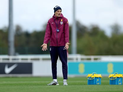 توماس توخيل مدرب منتخب إنجلترا في حصة تدريبية - 8 أكتوبر 2025 - X/@England