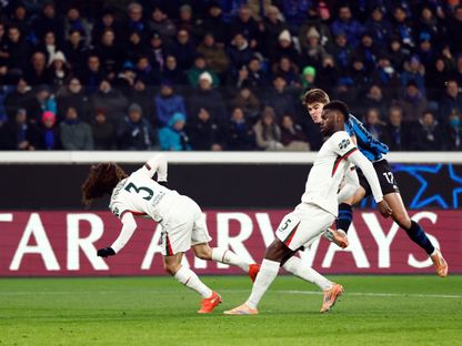 تشارلز دي كيتيلاير أثناء تسجيل هدف الفوز في مباراة أتالانتا وتشيلسي بدوري أبطال أوروبا - 9 ديسمبر 2025 - Reuters