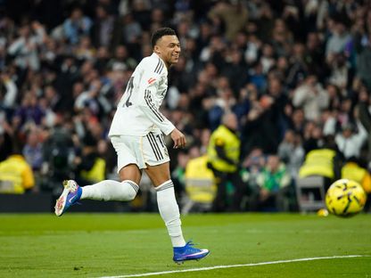 كيليان مبابي بعد تسجيله هدفاً لريال مدريد في مرمى ليفانتي - 17 يناير 2026 - REUTERS