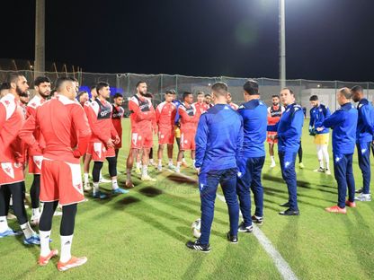 من تدريبات المنتخب التونسي استعداداً لمواجهة كرواتيا - 19 مارس 2024 - Fb/@FTF.OFFICIELLE