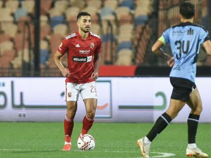 محمد عبد المنعم في مباراة الأهلي وغزل المحلة - Ahly social media