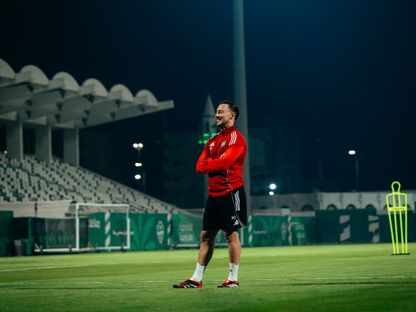 ماتياس يايسله مدرب الأهلي في التدريب - 2 أبريل 2026 - X/@ALAHLI_FC