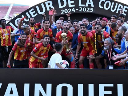 احتفال لاعبي الترجي الرياضي بلقب كأس تونس لموسم 2024-2025 - 1 يونيو 2025 - FB/@Espérance Sportive de Tunis