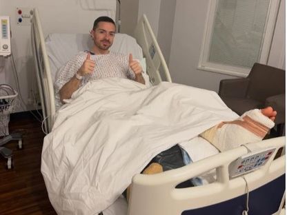 جاك غريليش لاعب إيفرتون بعد خضوعه لعملية جراحية - 9 فبراير 2026 - Instagram/jackgrealish