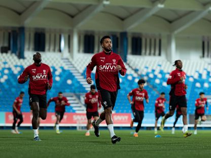 سالم الدوسري خلال تدريب للهلال - 26 فبراير 2026 - X/@Alhilal_FC